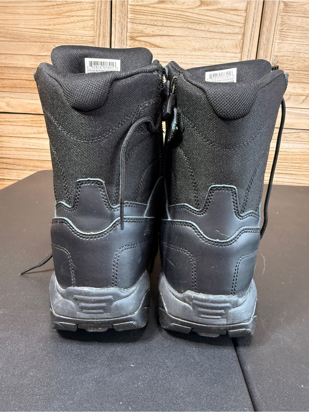Batlle Ops Black Tactical Work Boots with Side Zippers Waterproof Size 10 - Picture 4 of 13